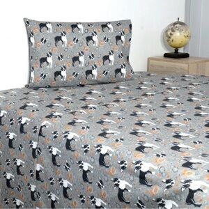 Portuguese Flannel 3-piece Sheet Set, 100-% cotton - Twin - Dog